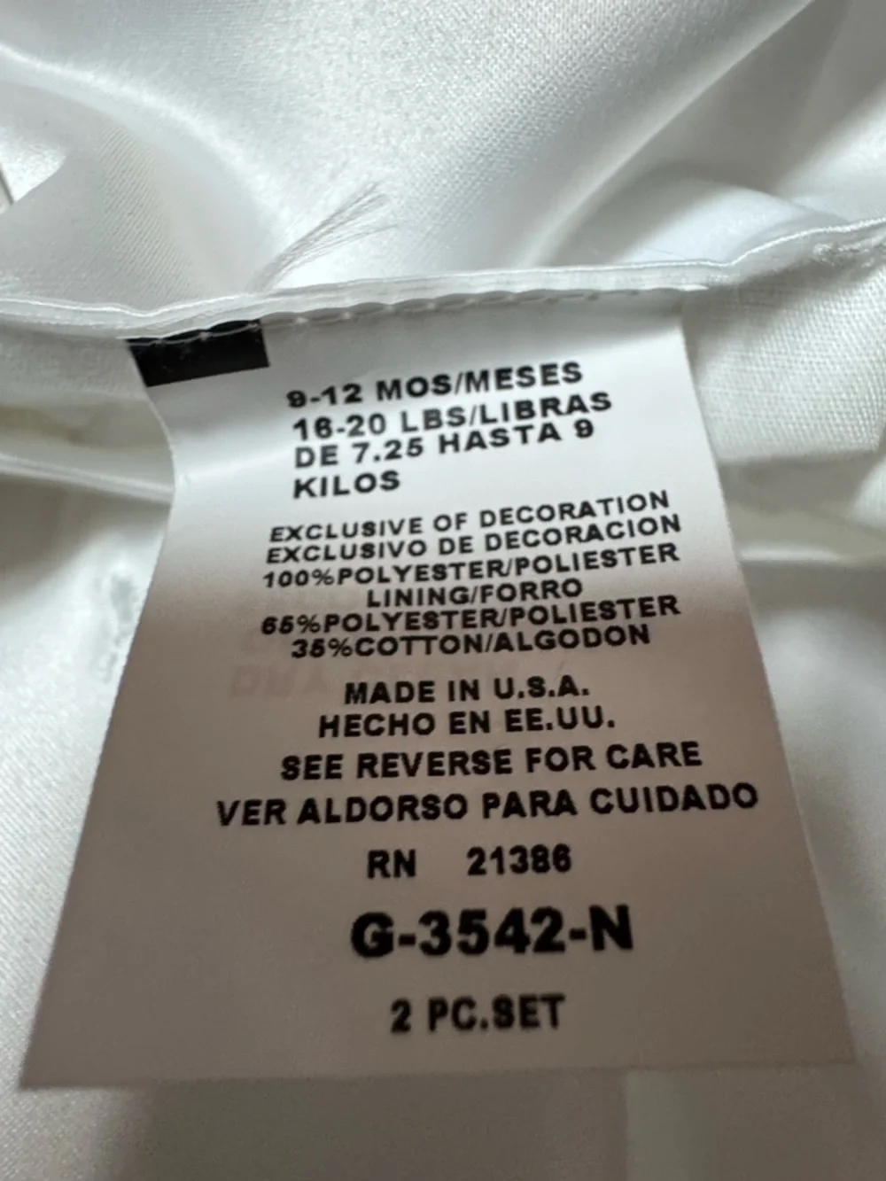 Vintage White satin baby christening gown and bonnet set